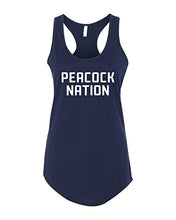 Load image into Gallery viewer, Saint Peter's Peacock Nation Ladies Tank Top - Midnight Navy