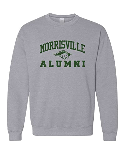 Morrisville State College Official Logo Crewneck Sweatshirt - Sport Grey