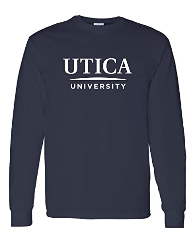 Utica University Text Long Sleeve Shirt - Navy