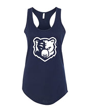 Load image into Gallery viewer, Bob Jones University Mascot Head Ladies Tank Top - Midnight Navy