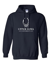 Load image into Gallery viewer, Upper Iowa University 1 Color Hooded Sweatshirt - Navy