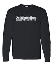 Load image into Gallery viewer, Vintage Benedictine University Long Sleeve T-Shirt - Black
