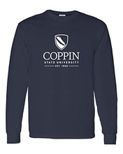 Load image into Gallery viewer, Coppin State University Long Sleeve T-Shirt - Navy