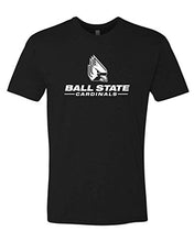 Load image into Gallery viewer, Ball State University with Logo One Color Exclusive Soft Shirt - Black
