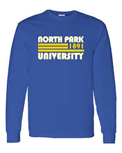 Load image into Gallery viewer, Retro North Park University Long Sleeve T-Shirt - Royal