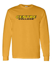 Load image into Gallery viewer, Centre College Text Stacked Long Sleeve T-Shirt - Gold