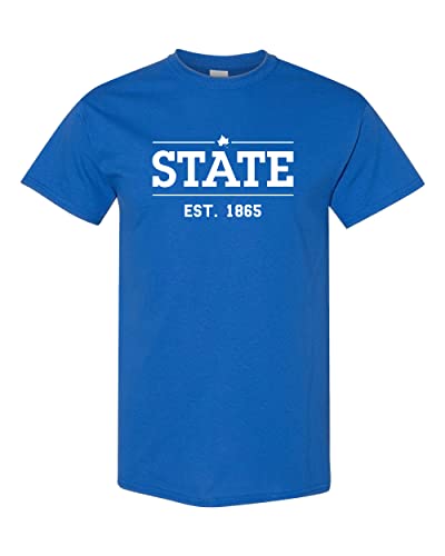 Indiana State Est 1865 T-Shirt - Royal
