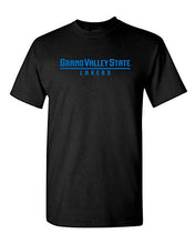 Load image into Gallery viewer, Grand Valley State Lakers Text Only T-Shirt | GVSU Logo Apparel Mens/Womens T-Shirt - Black