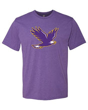 Load image into Gallery viewer, Elmira College Soaring Mascot Exclusive Soft T-Shirt - Purple Rush