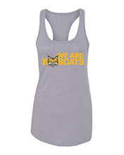 Load image into Gallery viewer, Quinnipiac University We are Bobcats Ladies Tank Top - Heather Grey