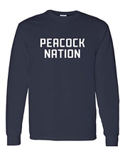 Load image into Gallery viewer, Saint Peter's Peacock Nation Long Sleeve Shirt - Navy