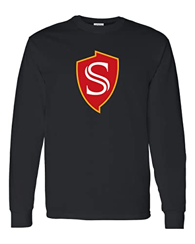 Stanislaus State Shield Long Sleeve T-Shirt - Black