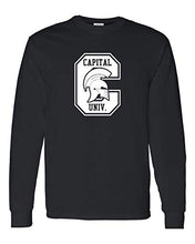 Load image into Gallery viewer, Capital University C Crusaders Long Sleeve T-Shirt - Black