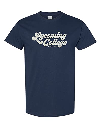 Vintage Lycoming College T-Shirt - Navy