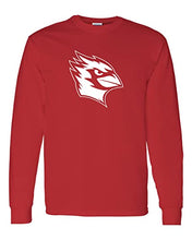 Load image into Gallery viewer, Wesleyan University 1 Color Mascot Long Sleeve T-Shirt - Red