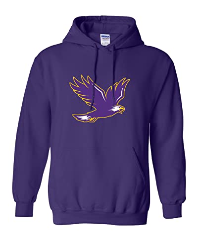Elmira College Soaring Mascot Hooded Sweatshirt - Purple