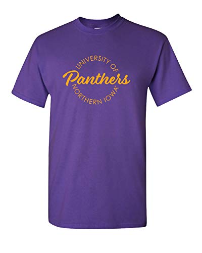University of Northern Iowa Circular 1 Color T-Shirt - Purple
