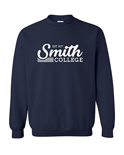 Vintage Smith College Crewneck Sweatshirt - Navy