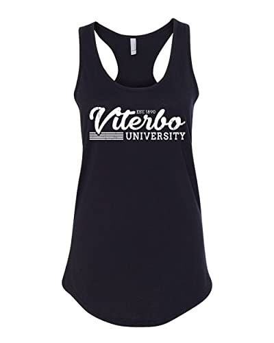 Vintage Viterbo University Ladies Tank Top - Black