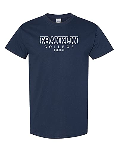 Franklin College EST One Color T-Shirt - Navy