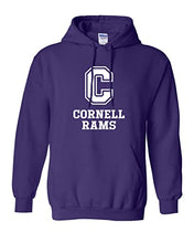 Load image into Gallery viewer, Cornell College Mascot 1 Color Hooded Sweatshirt - Purple