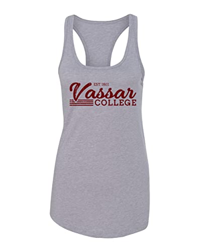 Vintage Vassar College Ladies Tank Top - Heather Grey