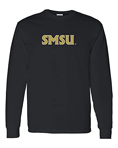 Southwest Minnesota State SMSU Block Long Sleeve Shirt - Black