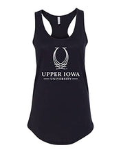Load image into Gallery viewer, Upper Iowa University 1 Color Ladies Tank Top - Black