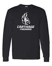 Load image into Gallery viewer, Carthage College Firebirds Stacked Long Sleeve T-Shirt - Black