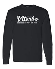 Load image into Gallery viewer, Vintage Viterbo University Long Sleeve T-Shirt - Black