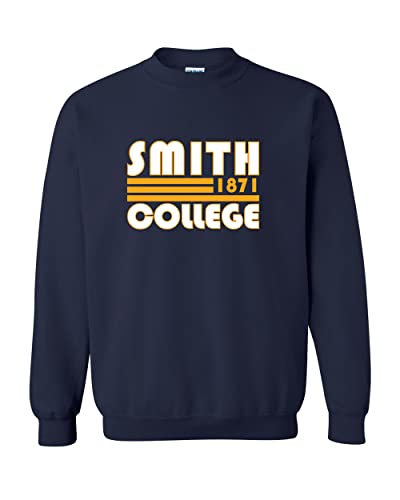 Retro Smith College Crewneck Sweatshirt - Navy
