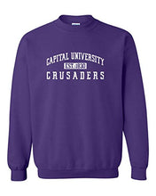 Load image into Gallery viewer, Capital University Vintage Crewneck Sweatshirt - Purple
