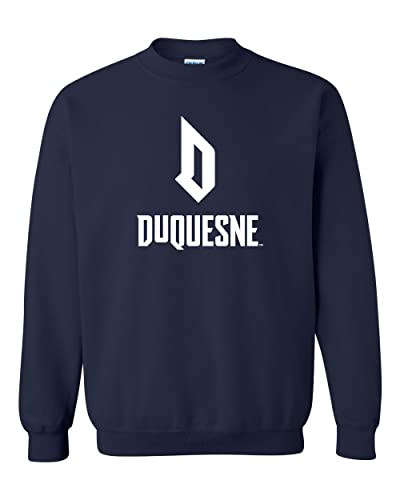 Duquesne University Stacked Crewneck Sweatshirt - Navy