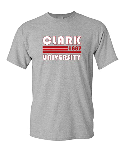 Retro Clark University T-Shirt - Sport Grey