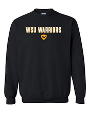 Load image into Gallery viewer, WSU Warriors Two Color Crewneck Sweatshirts - Black