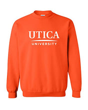 Load image into Gallery viewer, Utica University Text Crewneck Sweatshirt - Orange