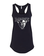Load image into Gallery viewer, University of Maine 1 Color Mascot Ladies Tank Top - Black
