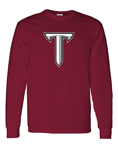 Troy University Power T Long Sleeve T-Shirt - Cardinal Red