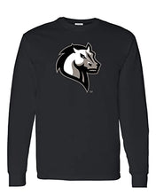 Load image into Gallery viewer, Mercy College Mascot Long Sleeve Shirt - Black
