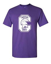 Load image into Gallery viewer, Capital University C Crusaders T-Shirt - Purple