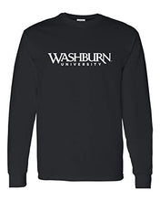 Load image into Gallery viewer, Washburn University 1 Color Long Sleeve Shirt - Black
