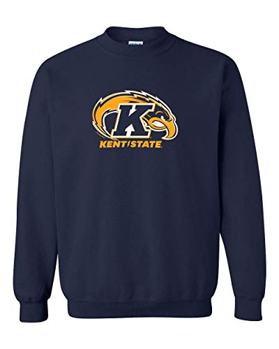 Kent State Full Logo Crewneck Sweatshirt - Navy