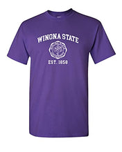 Load image into Gallery viewer, Winona State Vintage Est 1858 T-Shirt - Purple