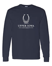 Load image into Gallery viewer, Upper Iowa University 1 Color Long Sleeve Shirt - Navy