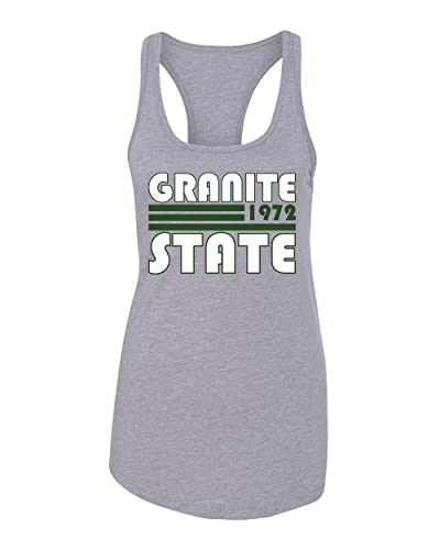 Retro Granite State College Ladies Tank Top - Heather Grey