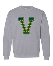 Load image into Gallery viewer, University of Vermont Catamounts V Crewneck Sweatshirt - Sport Grey