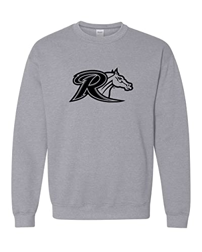 Rider University R Mascot Crewneck Sweatshirt - Sport Grey