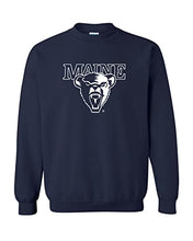 Load image into Gallery viewer, University of Maine 1 Color Mascot Crewneck Sweatshirt - Navy
