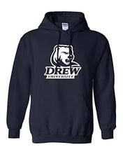 Load image into Gallery viewer, Drew University Stacked Logo Hooded Sweatshirt - Navy