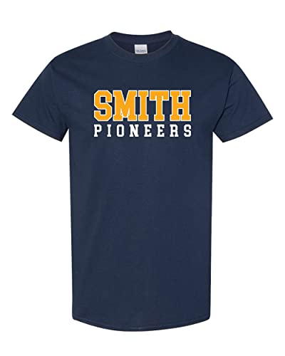 Smith College Pioneers Text T-Shirt - Navy